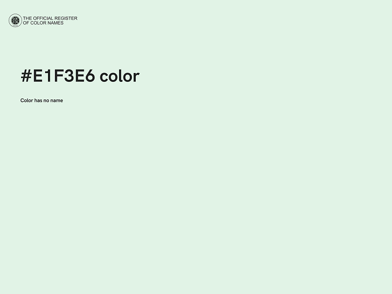 #E1F3E6 color image