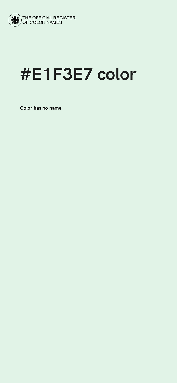 #E1F3E7 color image