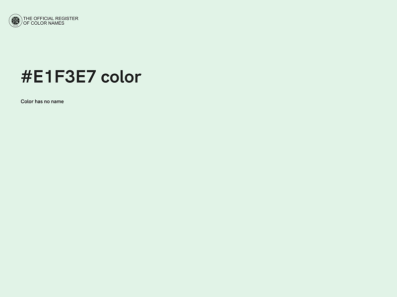 #E1F3E7 color image
