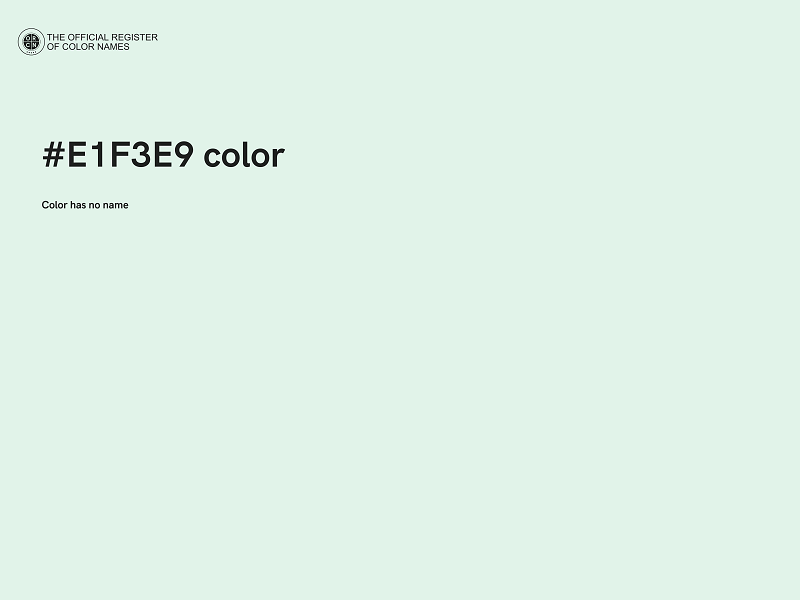 #E1F3E9 color image