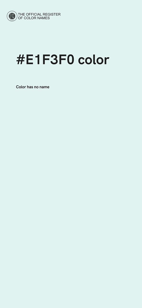 #E1F3F0 color image