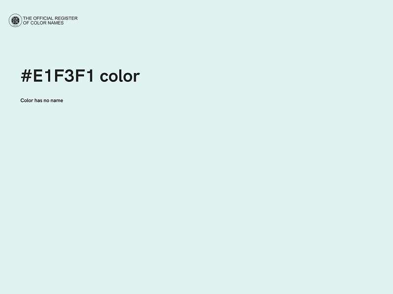 #E1F3F1 color image