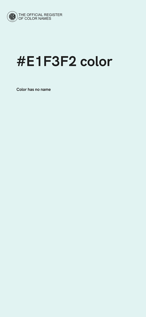 #E1F3F2 color image