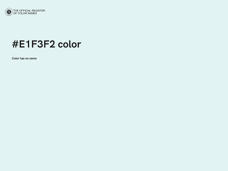 #E1F3F2 color image