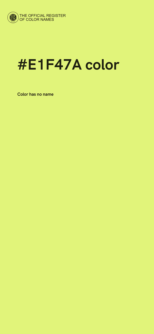 #E1F47A color image