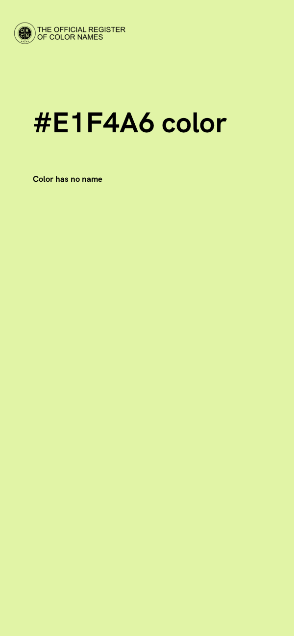 #E1F4A6 color image