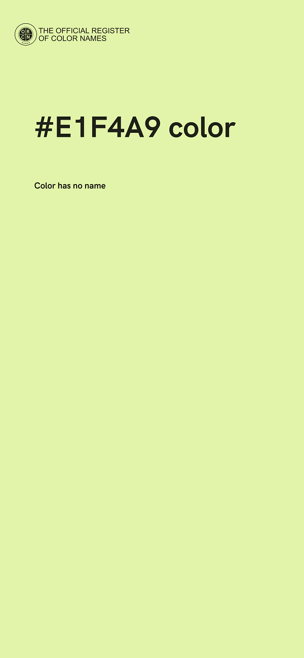 #E1F4A9 color image