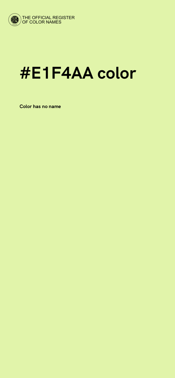 #E1F4AA color image