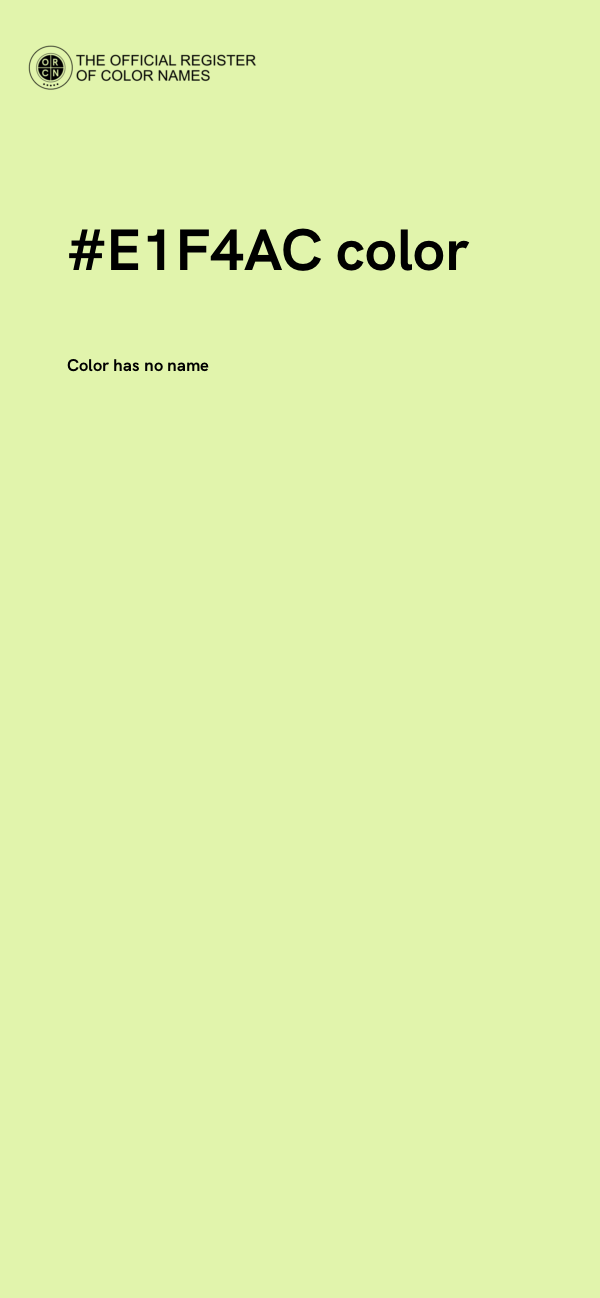 #E1F4AC color image