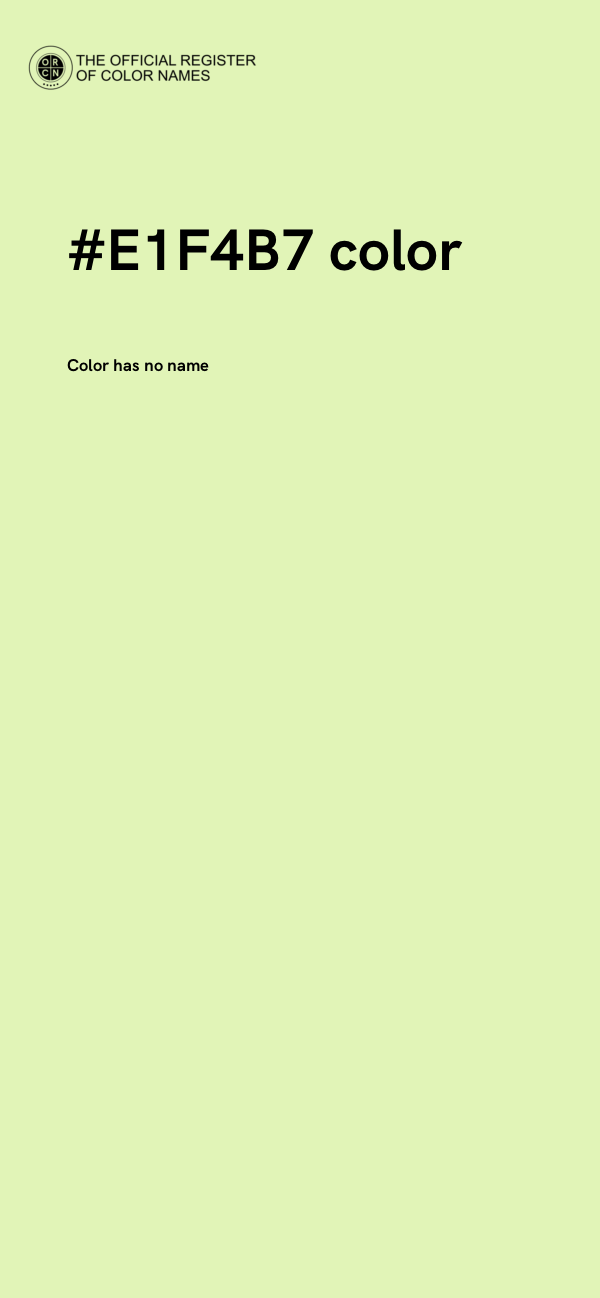 #E1F4B7 color image