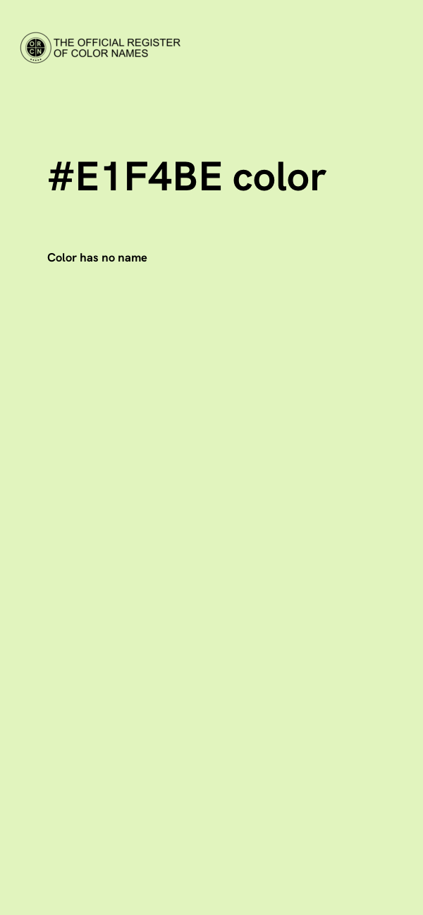 #E1F4BE color image