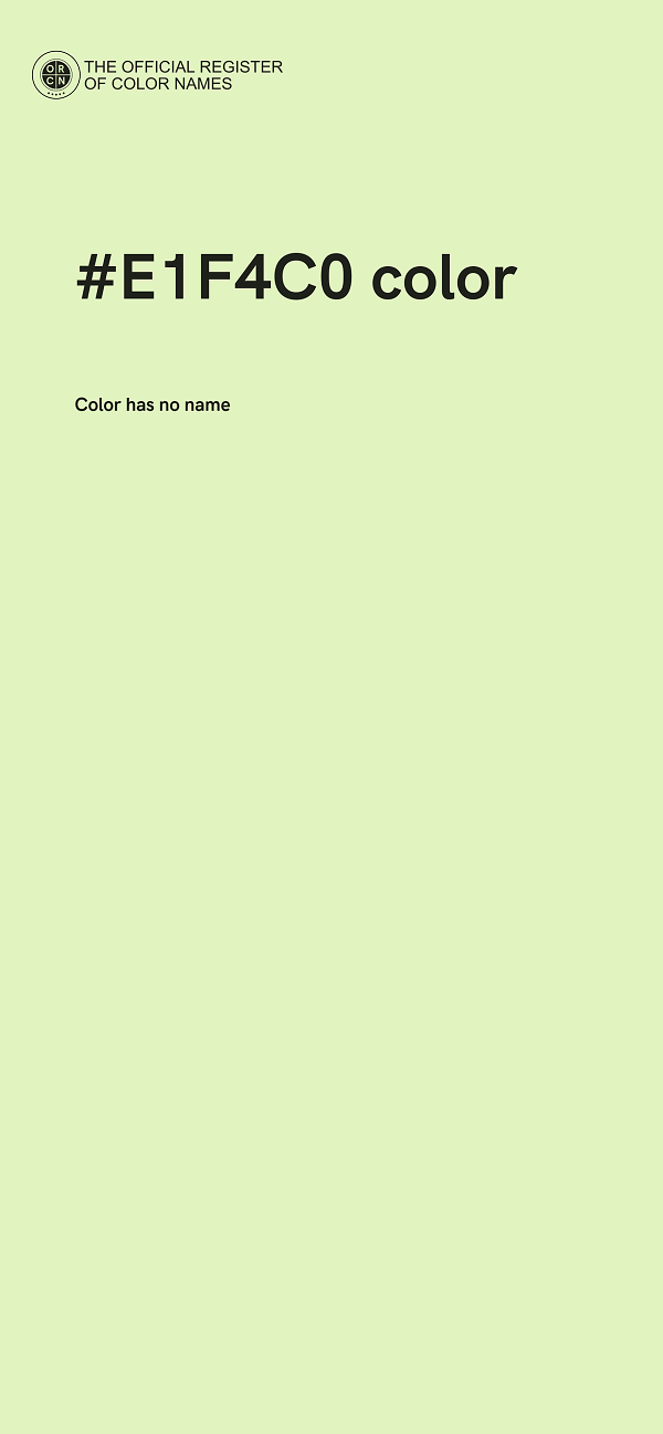 #E1F4C0 color image