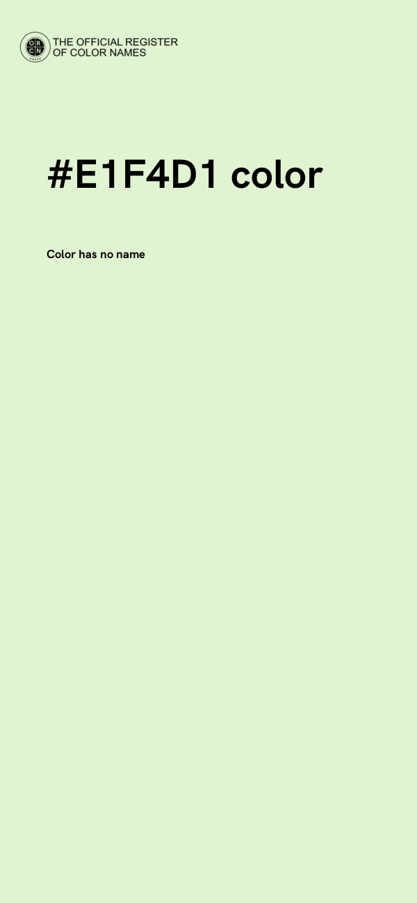#E1F4D1 color image