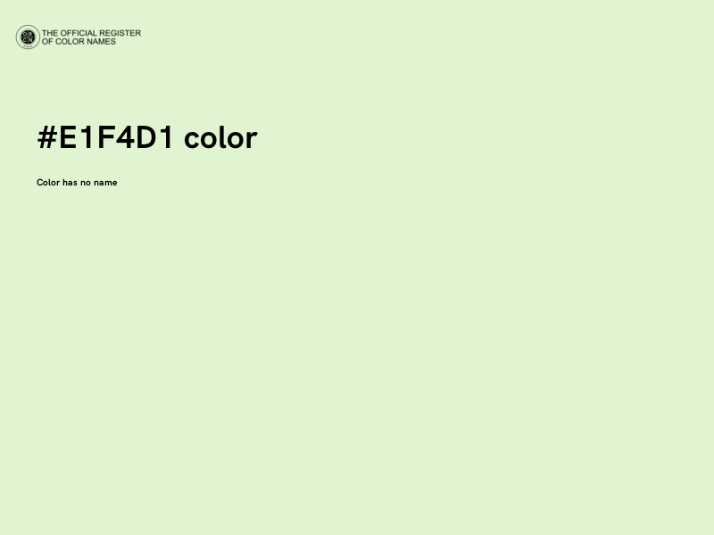 #E1F4D1 color image