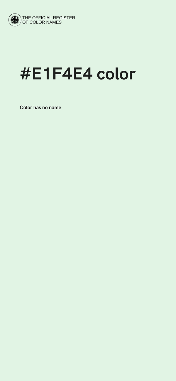 #E1F4E4 color image