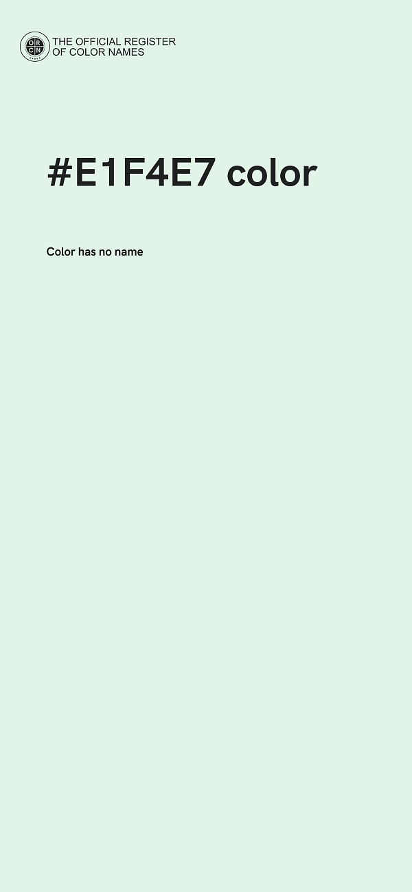 #E1F4E7 color image