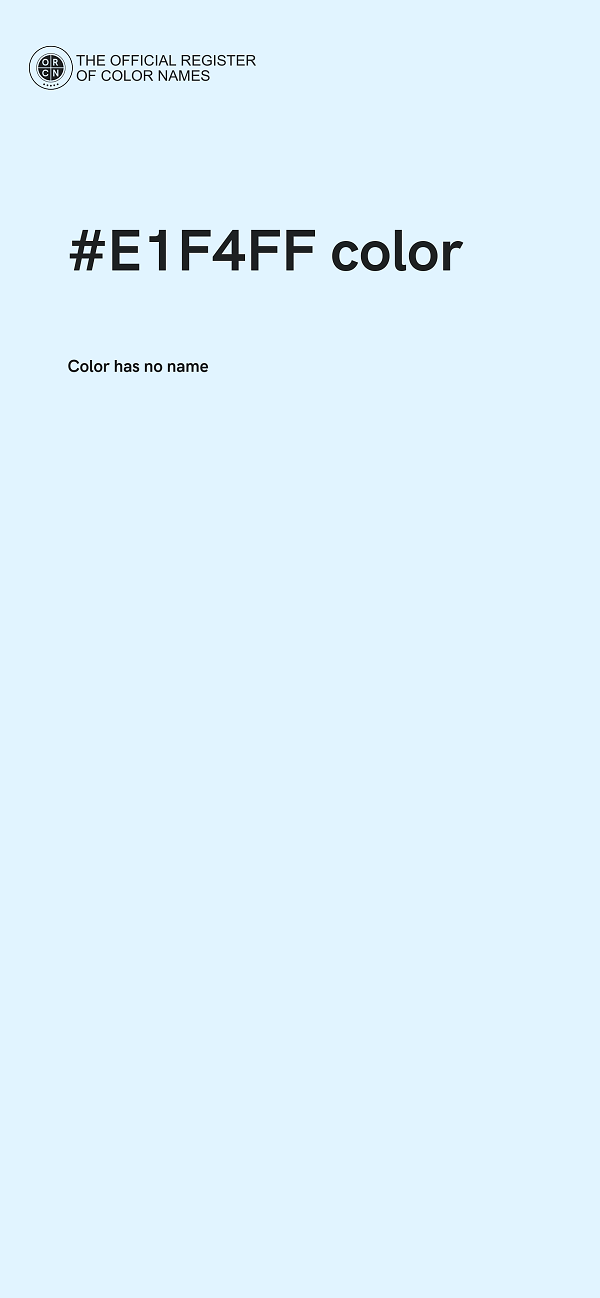 #E1F4FF color image