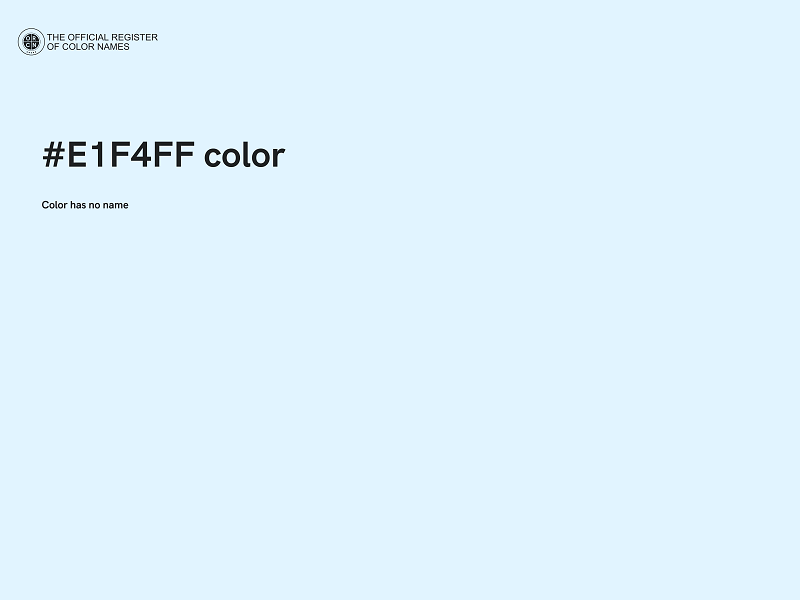 #E1F4FF color image