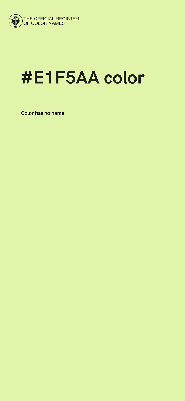 #E1F5AA color image