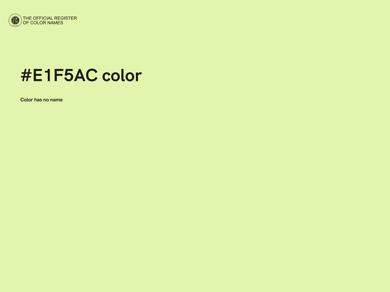 #E1F5AC color image