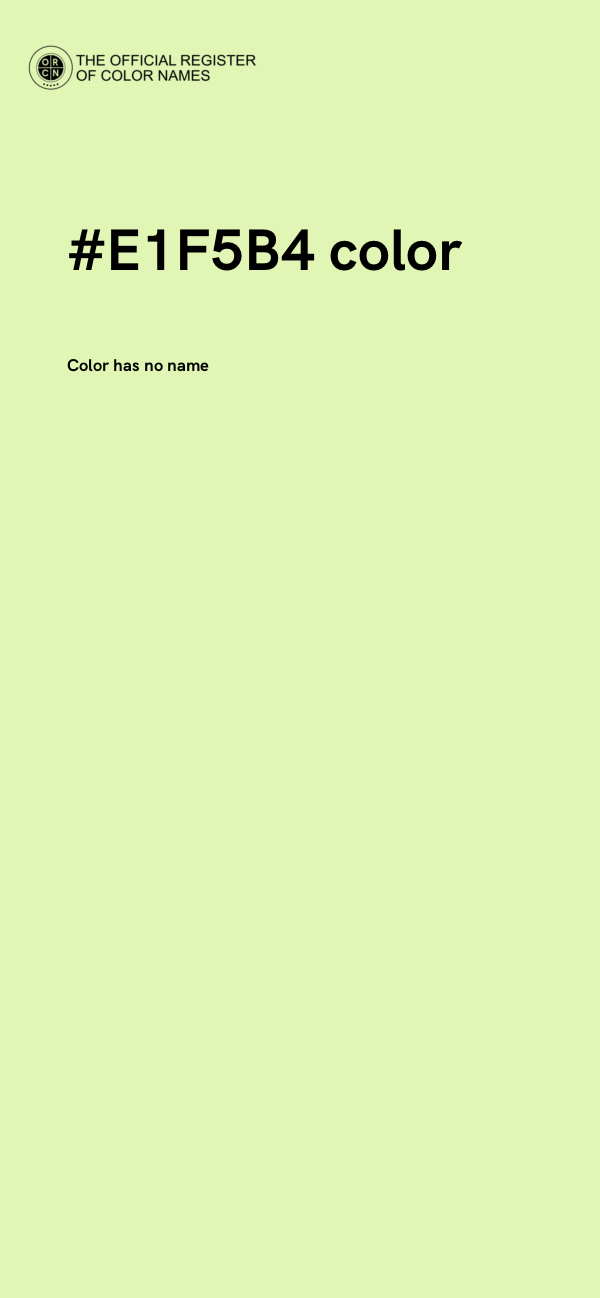 #E1F5B4 color image