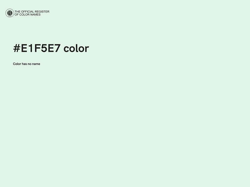 #E1F5E7 color image