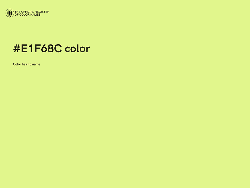 #E1F68C color image