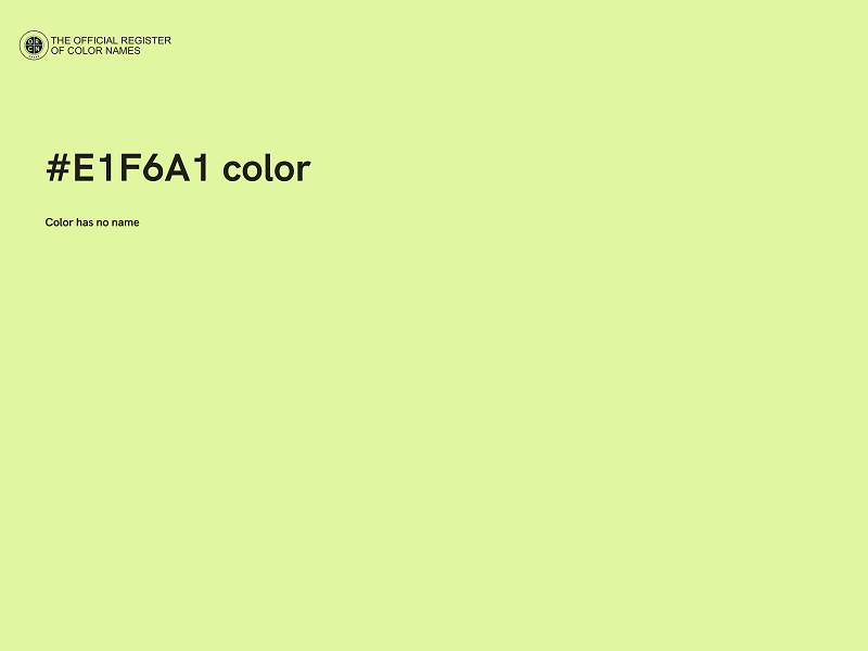 #E1F6A1 color image