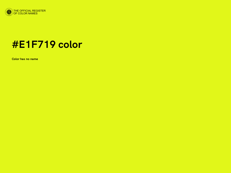#E1F719 color image