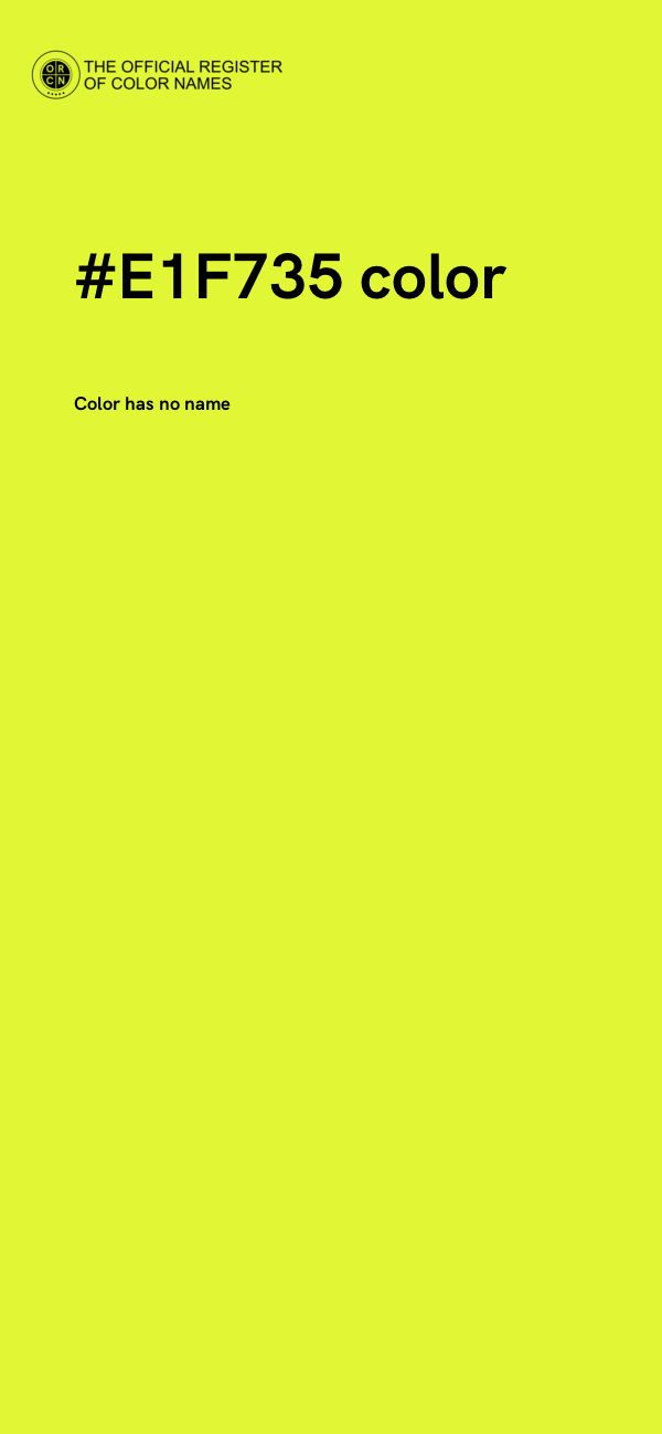 #E1F735 color image