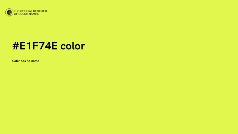 #E1F74E color image
