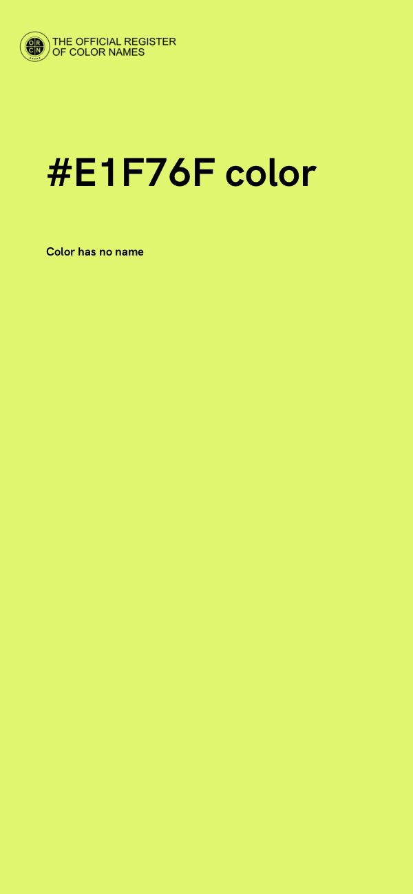 #E1F76F color image
