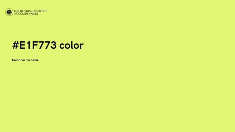 #E1F773 color image