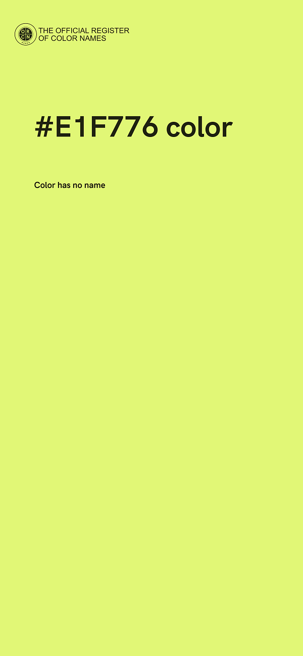 #E1F776 color image