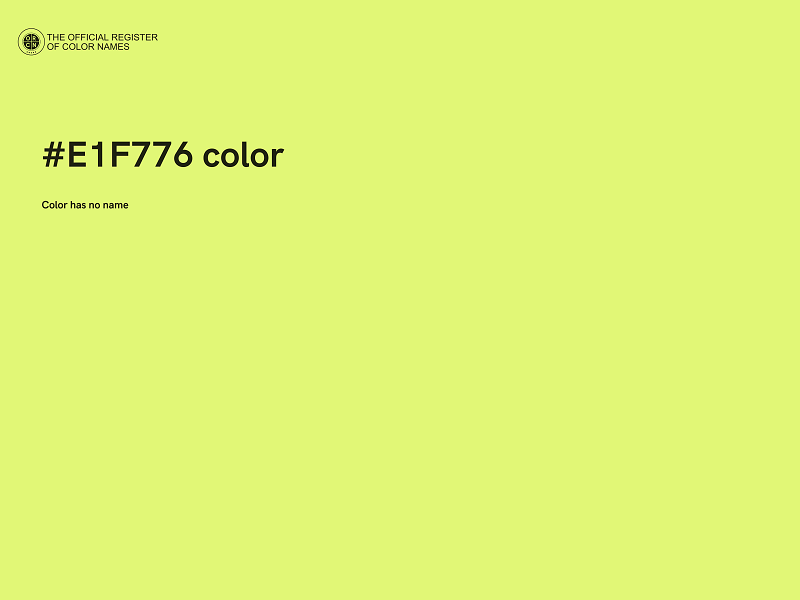 #E1F776 color image