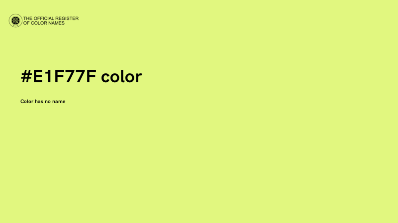 #E1F77F color image