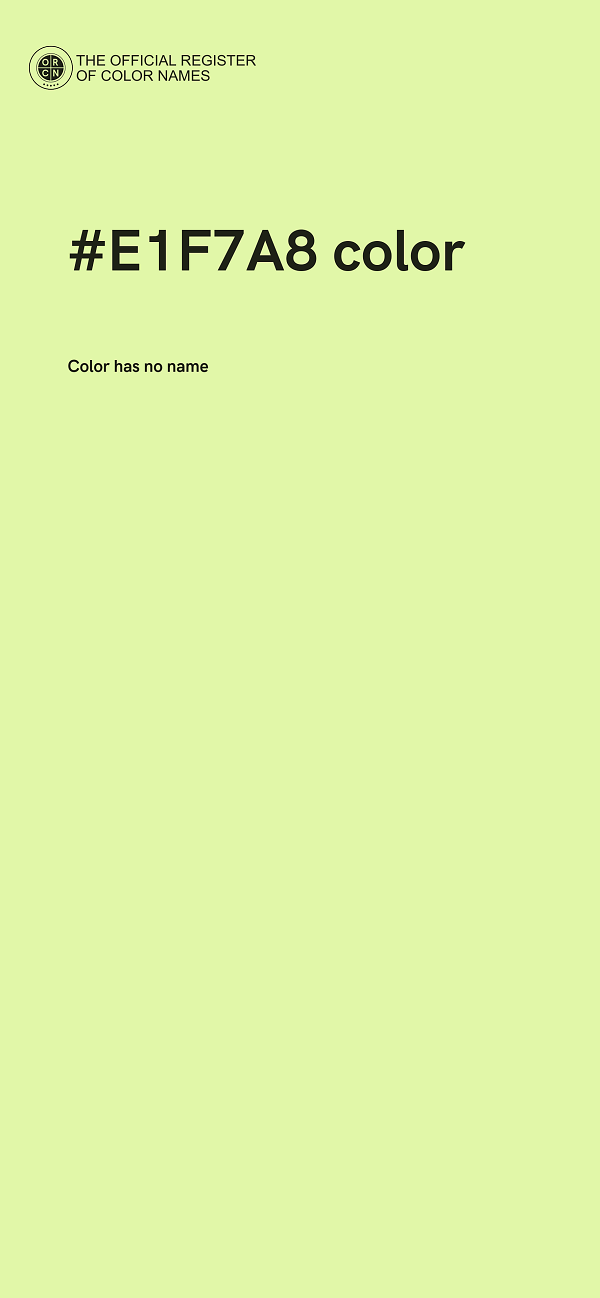 #E1F7A8 color image