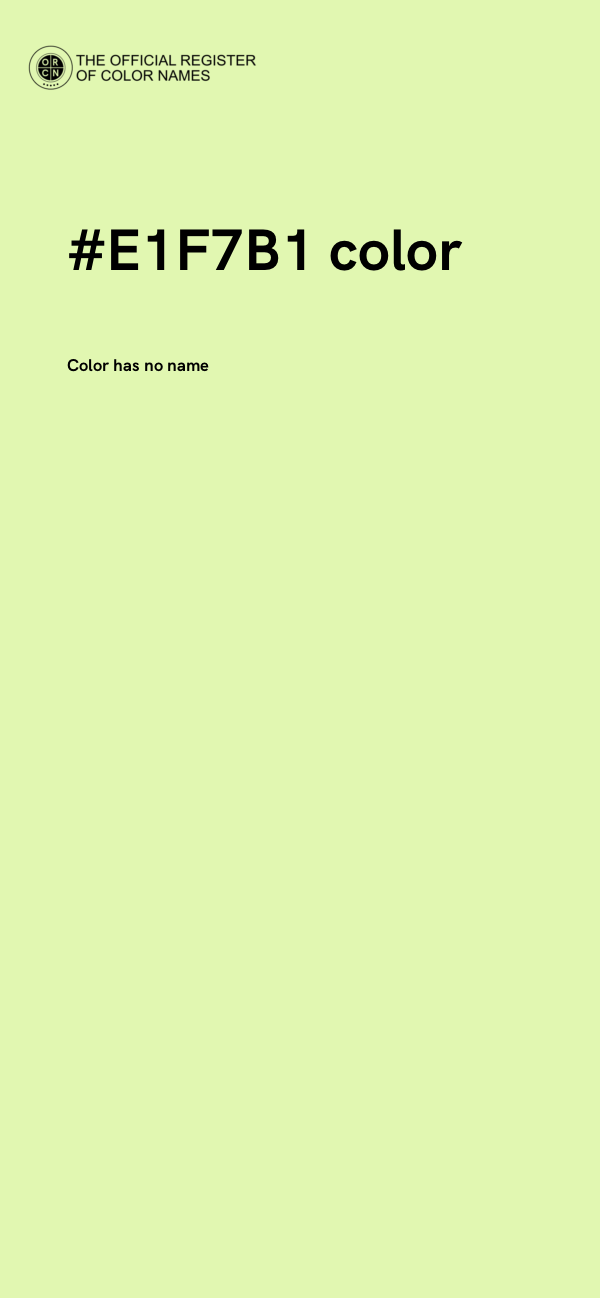 #E1F7B1 color image