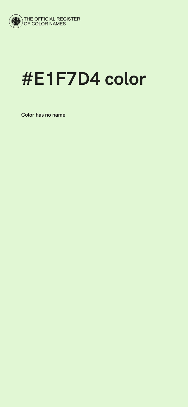 #E1F7D4 color image