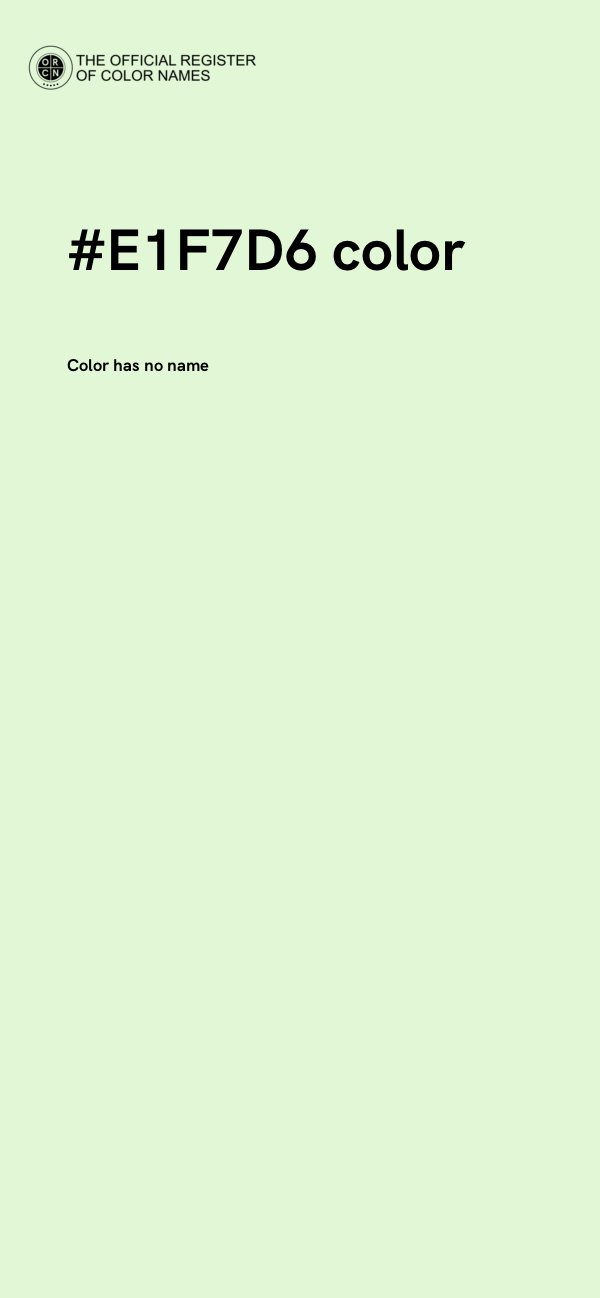 #E1F7D6 color image