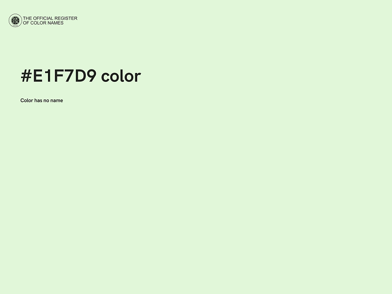 #E1F7D9 color image