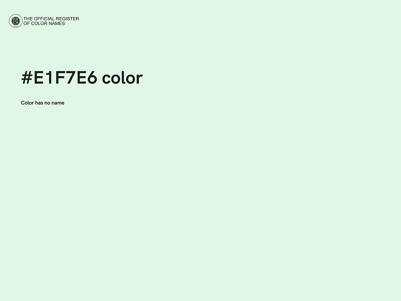 #E1F7E6 color image