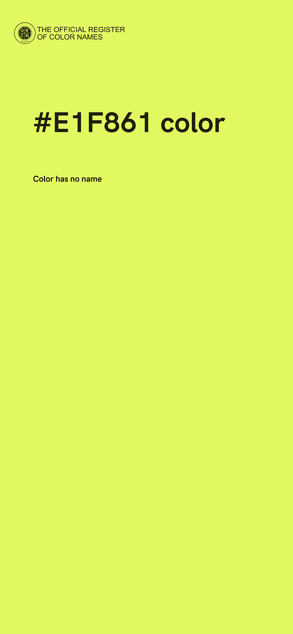 #E1F861 color image