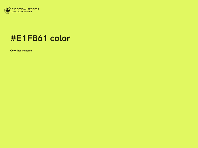 #E1F861 color image