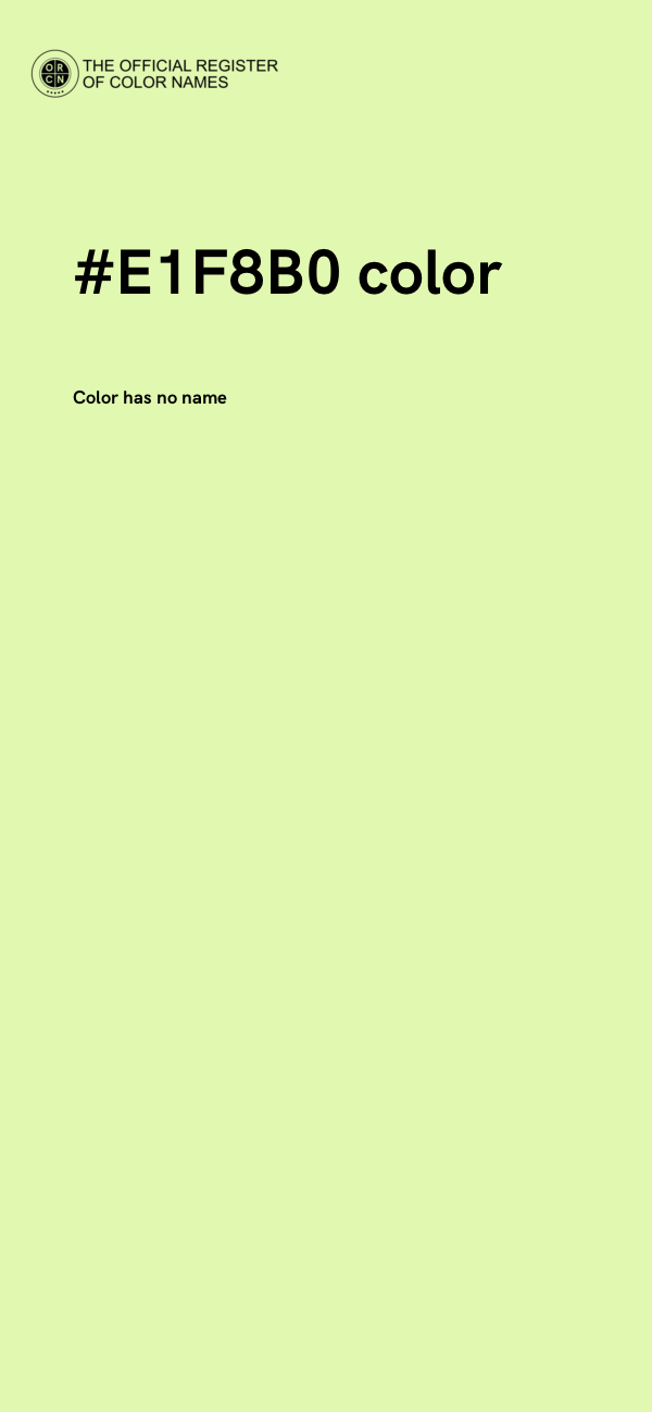 #E1F8B0 color image