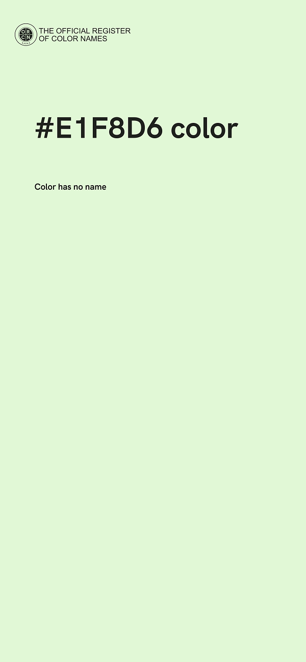 #E1F8D6 color image