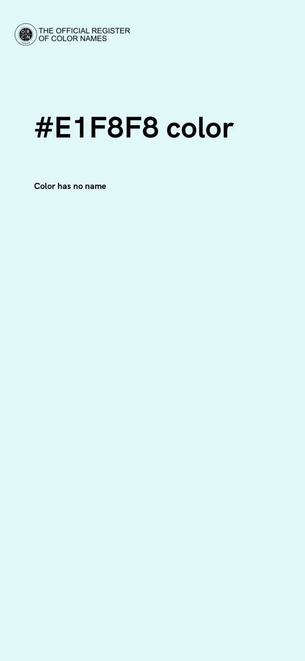 #E1F8F8 color image