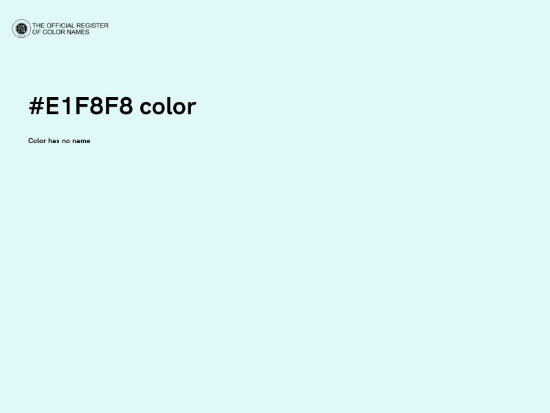 #E1F8F8 color image
