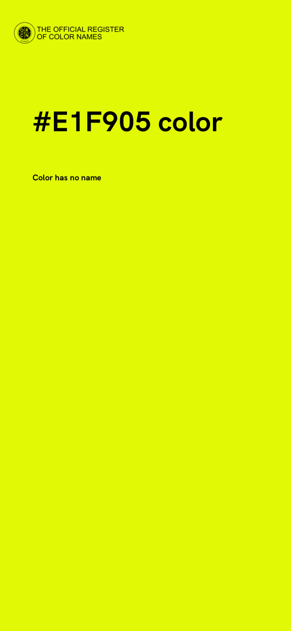 #E1F905 color image