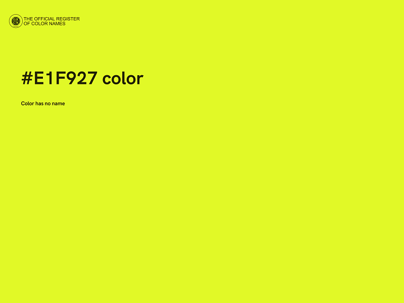 #E1F927 color image